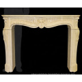 New design natural marble stone fireplace mantel